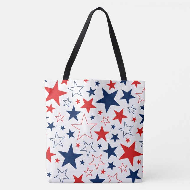 Patriotic Stars Tote Bag (Front)