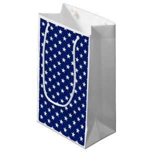 Patriotic Stars USA Preppy Blue White Fun Small Gift Bag