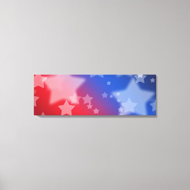 Patriotic Stars Wrapped Canvas Print (Front)