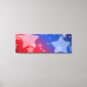 Patriotic Stars Wrapped Canvas Print