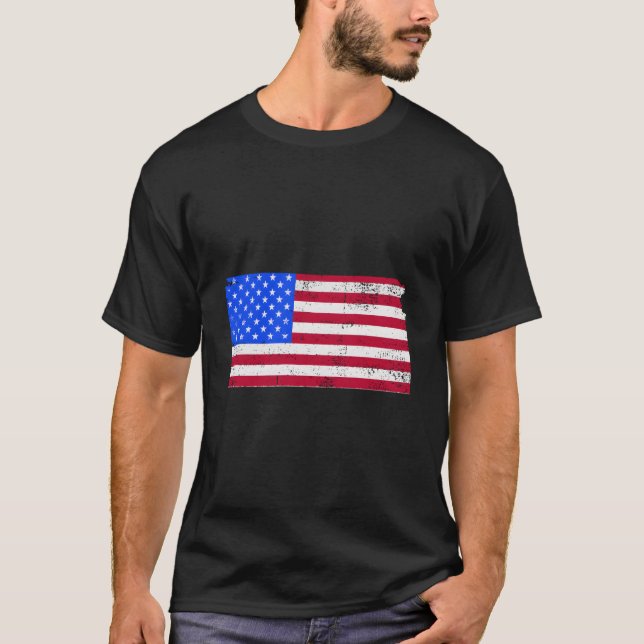 Patriotic State Of Kansas Usa Flag For T-Shirt (Front)