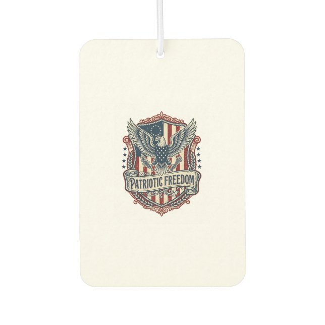Patriotic State Pride Series Vector Graphic Tee (2 Car Air Freshener (Front)