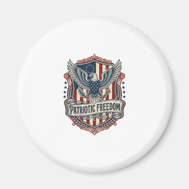Patriotic State Pride Series Vector Graphic Tee (2 Magnet (Front)
