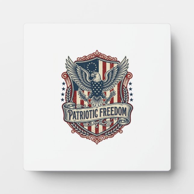 Patriotic State Pride Series Vector Graphic Tee (2 Plaque (Front)