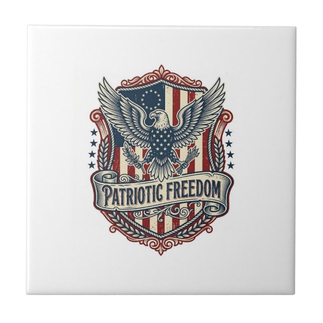 Patriotic State Pride Series Vector Graphic Tee (2 Tile (Front)