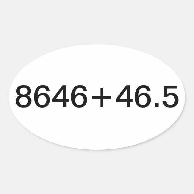 Patriotic statement oval sticker (Front)