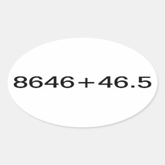 Patriotic statement oval sticker