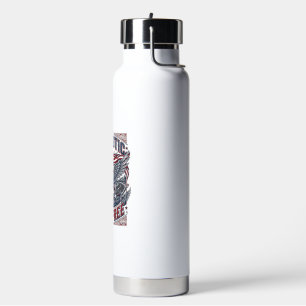 Patriotic Steel Road Guardian Biker Road Freedom P Water Bottle
