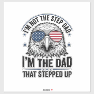 Patriotic Step Dad Eagle Vintage Shirt Design_1