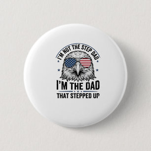 Patriotic Step Dad Eagle Vintage Shirt Design_1 6 Cm Round Badge