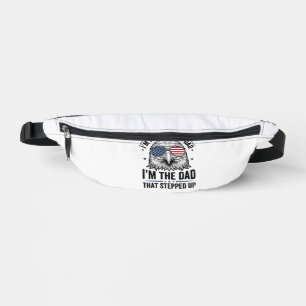 Patriotic Step Dad Eagle Vintage Shirt Design_1 Bum Bags
