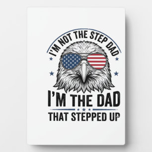 Patriotic Step Dad Eagle Vintage Shirt Design_1 Plaque