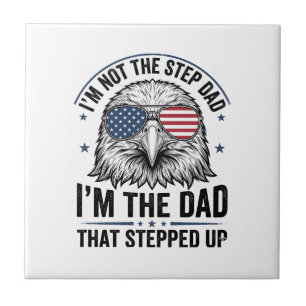 Patriotic Step Dad Eagle Vintage Shirt Design_1 Tile