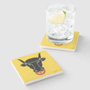 Patriotic stone coaster with Flag of Uri, Swiss