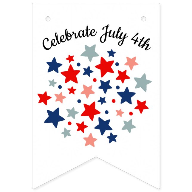Patriotic Summer July 4th bunting (Fifth Flag)