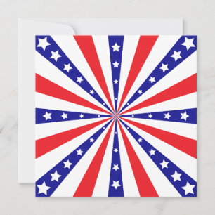 Patriotic Sun Burst Invitation