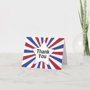 Patriotic Sunburst Star Thank You