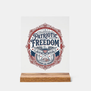 Patriotic Sunday Brunch Vector Graphic Tee_1 Acrylic Sign