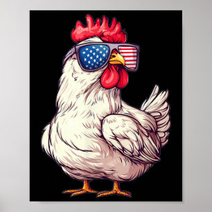 Patriotic Sungles Chicken Costume For Boys And Gir Poster
