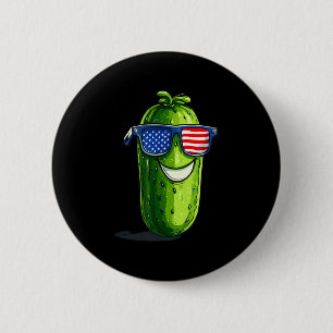 Patriotic Sungles Pickle Costume For Funny Pickles 6 Cm Round Badge