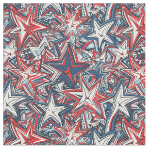 Patriotic Superhero Stars 2 Fabric