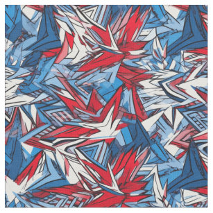 Patriotic superhero stars in a doodle marker style fabric