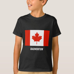 Patriotic Support Badminton Canada Team Sport Cana T-Shirt