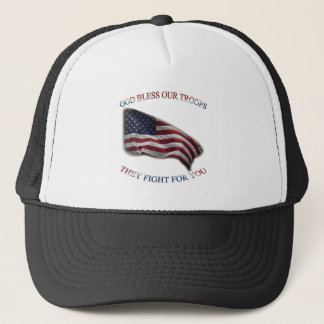 patriotic support troops trucker hat