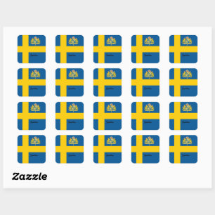 Patriotic Sweden & Swedish flag, holiday / sports Square Sticker