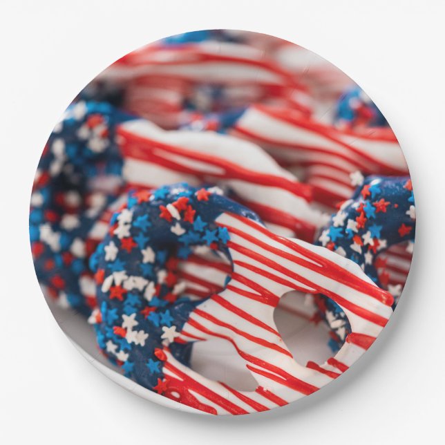 Patriotic sweets paper plate (Front)
