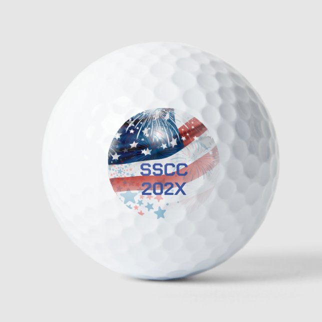 Patriotic Swing: Souvenir July 4th Golf Ball (Front)