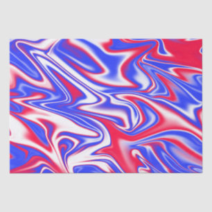 Patriotic Swirl:  Red White and Blue Marble, Tissue Paper