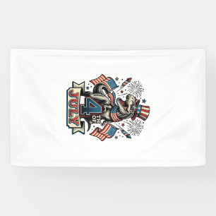 Patriotic T-Rex 4th of July Vintage Shirt Design_1 Banner