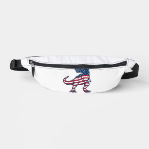 Patriotic T-Rex American Flag Dinosaur Design_1 Bum Bags