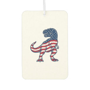 Patriotic T-Rex American Flag Dinosaur Design_1 Car Air Freshener
