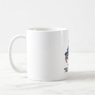 Patriotic T-Rex Amerisaurus Rex White Shirt Design Coffee Mug