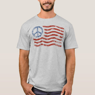 Patriotic T-Shirt (mens womens kids) Peace Flag