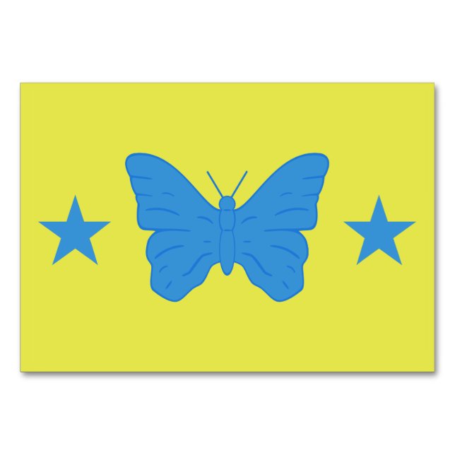 Patriotic table card with Flag of Bady Bassit (Front)