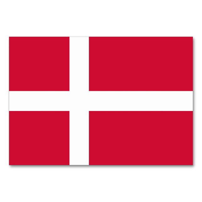 Patriotic table card with Flag of Denmark (Back)