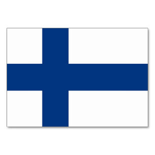 Patriotic table card with Flag of Finland