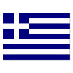Patriotic table card with Flag of Greece