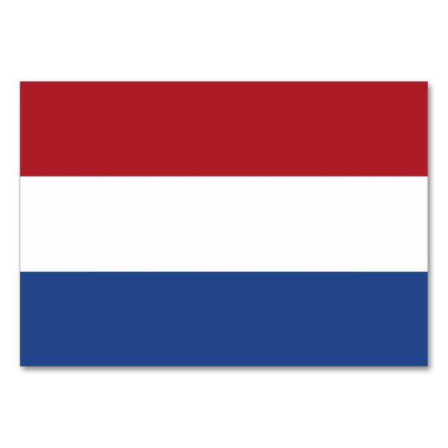 Patriotic table card with Flag of Netherlands (Front)
