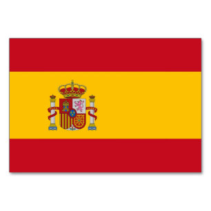 Patriotic table card with Flag of Spain
