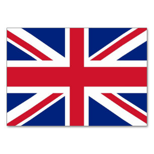 Patriotic table card with Flag of United Kingdom