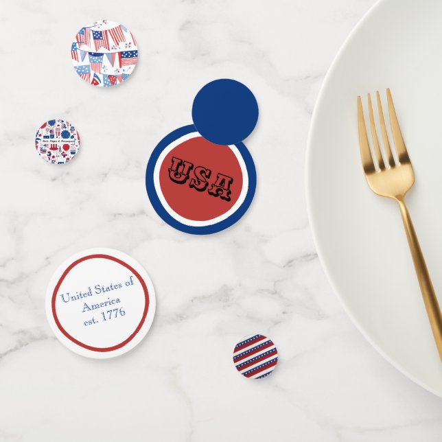 🎉 Patriotic Table Confetti  (Group)