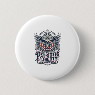 Patriotic Tactical Eagle Skull Military Inspired S 6 Cm Round Badge