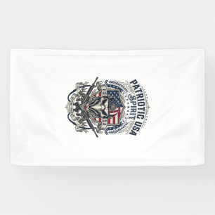 Patriotic Tactical Eagle Skull Military Inspired S Banner