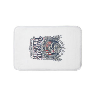 Patriotic Tactical Eagle Skull Military Inspired S Bath Mat