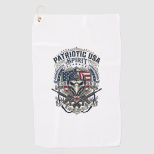 Patriotic Tactical Eagle Skull Military Inspired S Golf Towel