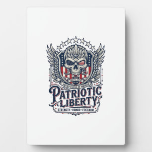 Patriotic Tactical Eagle Skull Military Inspired S Plaque